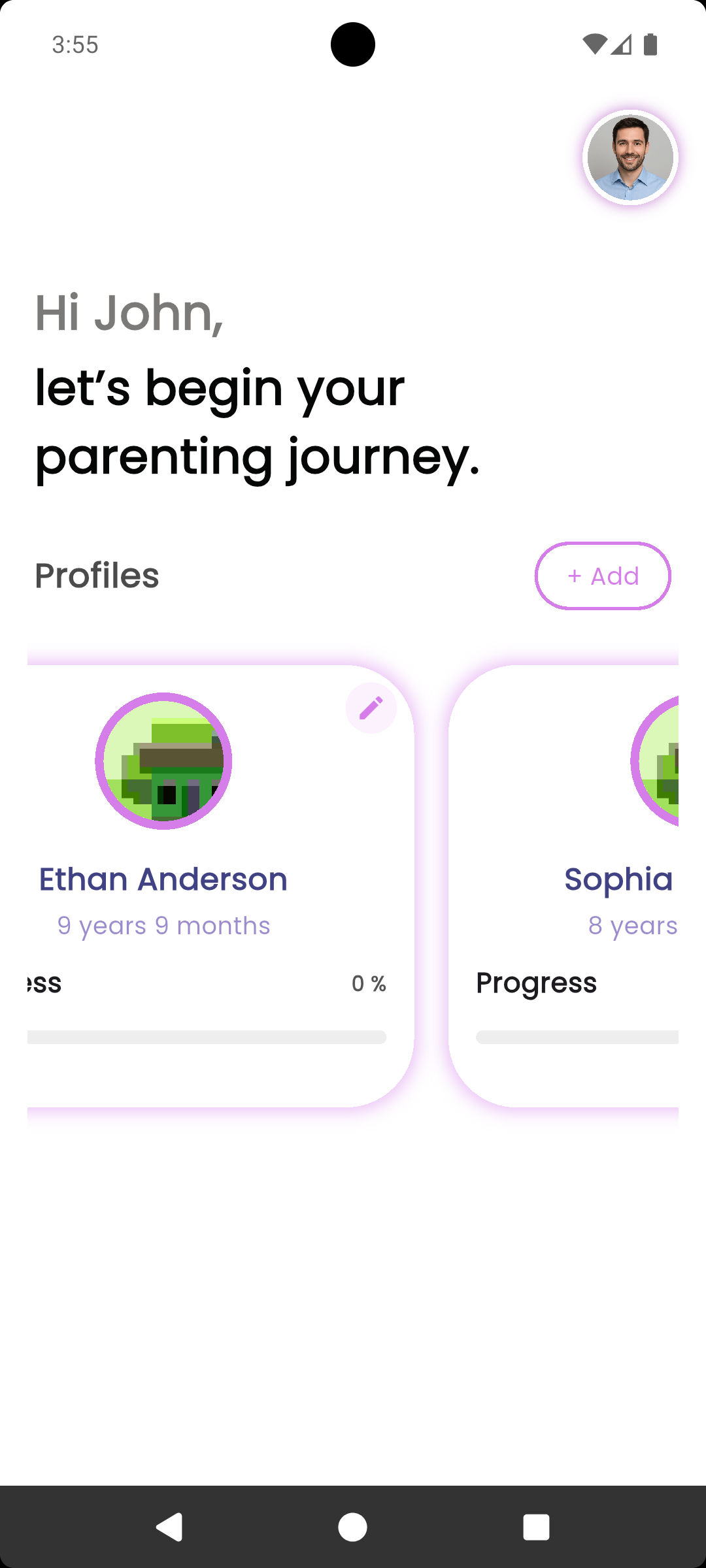 Tracking extracurricular hobbies and creative activities in child portfolio app